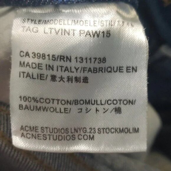 Acne Studios wash denim blue skinny jeans size 26 - Picture 11 of 16